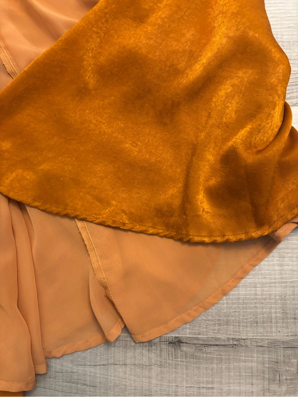 Lulus Burnt Orange Satin Maxi Dress High Slit Formal Gown XXS - Picture 10 of 11